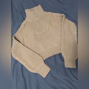 Ardene Tan Ribbed Turtleneck Sweater